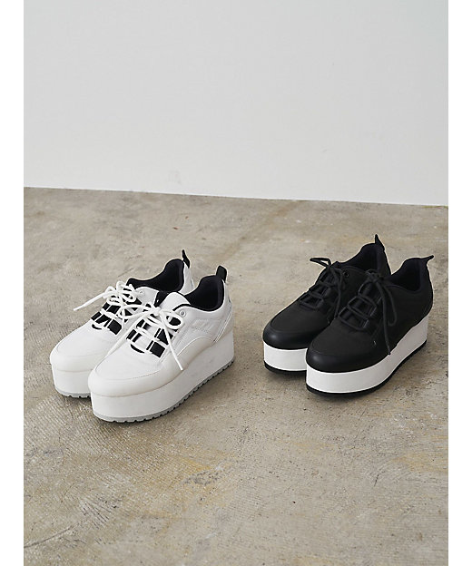MATERIAL MIX PLATFORM SNEAKERS