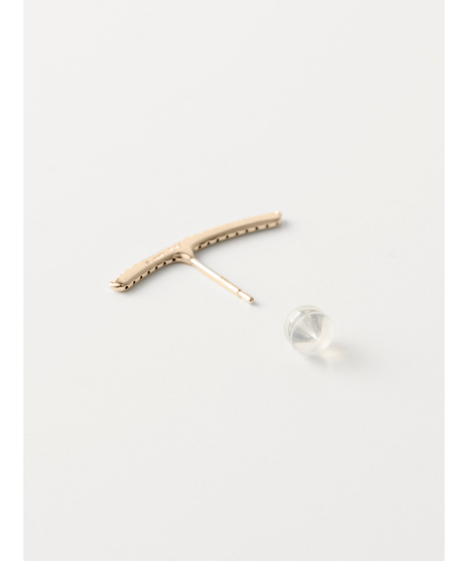 Gossamer ロングバー ダイヤモンド ピアス ※シングル