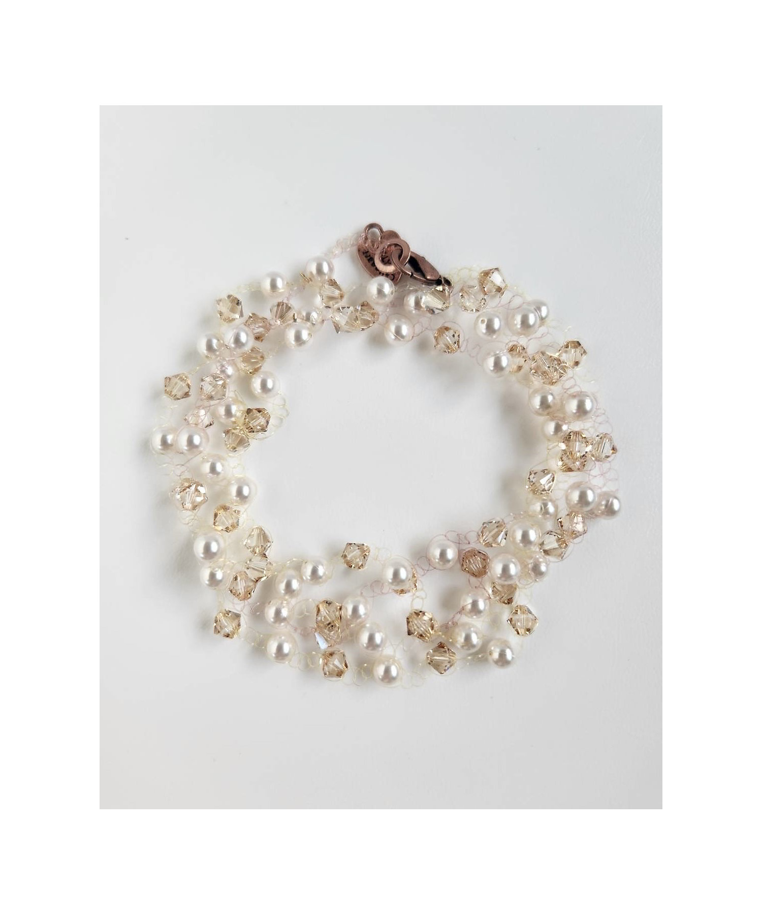 ガラスパール＆シャンパンカラー ネックレス | Milly Callegari (Women