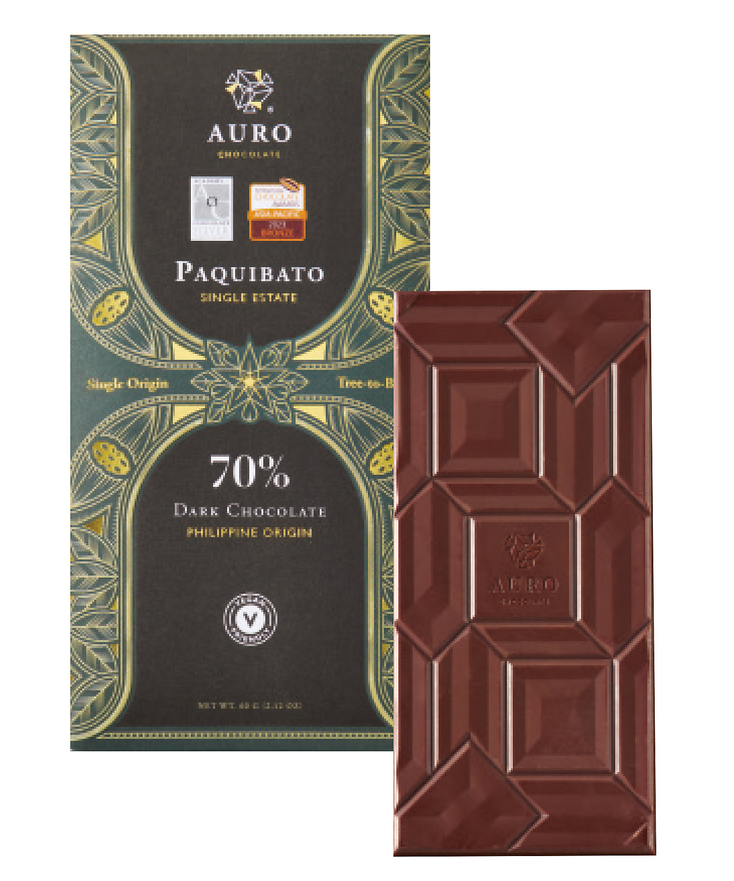 SDC0881 オーロ 70％ ダークチョコレート パキバト | AURO