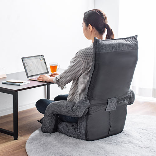 2/27 16時まで特価】【在庫限り】肘掛けつき ハイバック座椅子