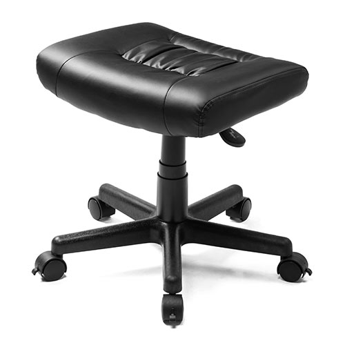 オットマン 角度調整機能 ストッパー付きキャスター仕様 PUレザー製