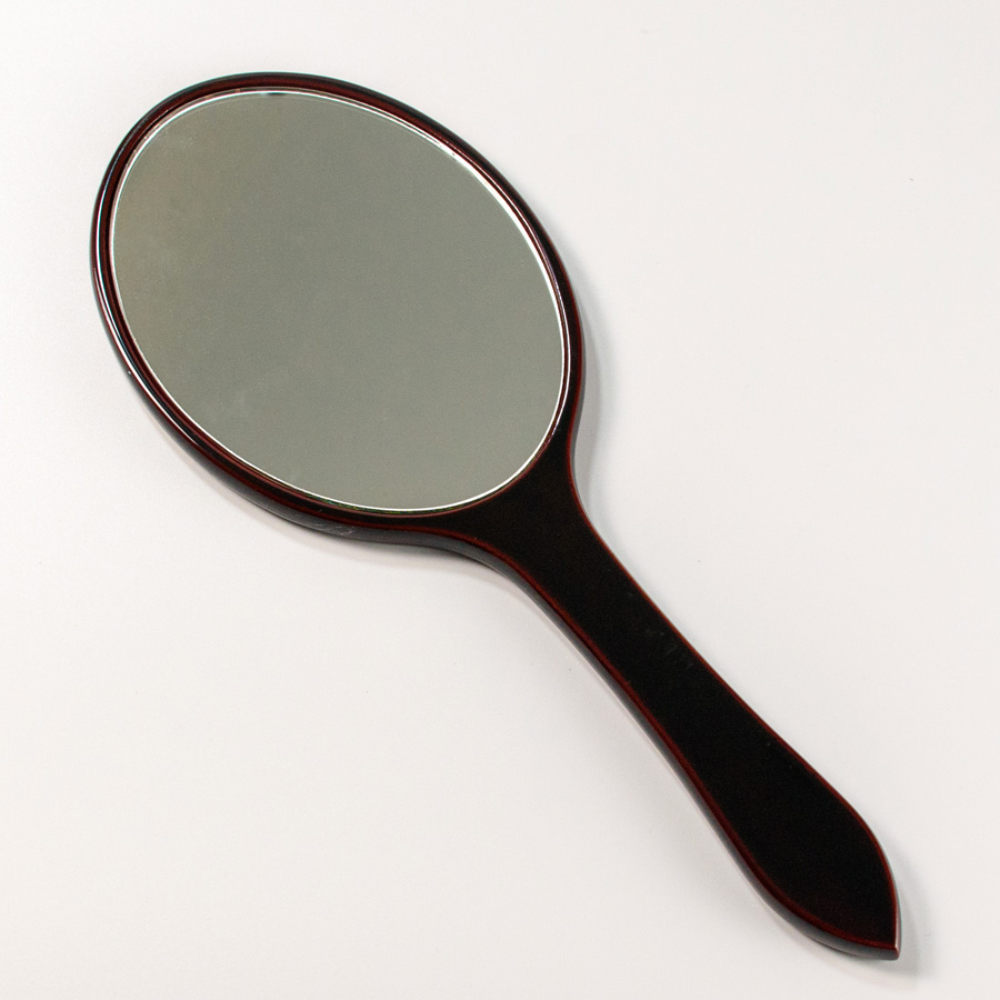 木製手鏡 桜蒔絵/青貝桔梗 漆塗り ハンドミラー 漆器の井助