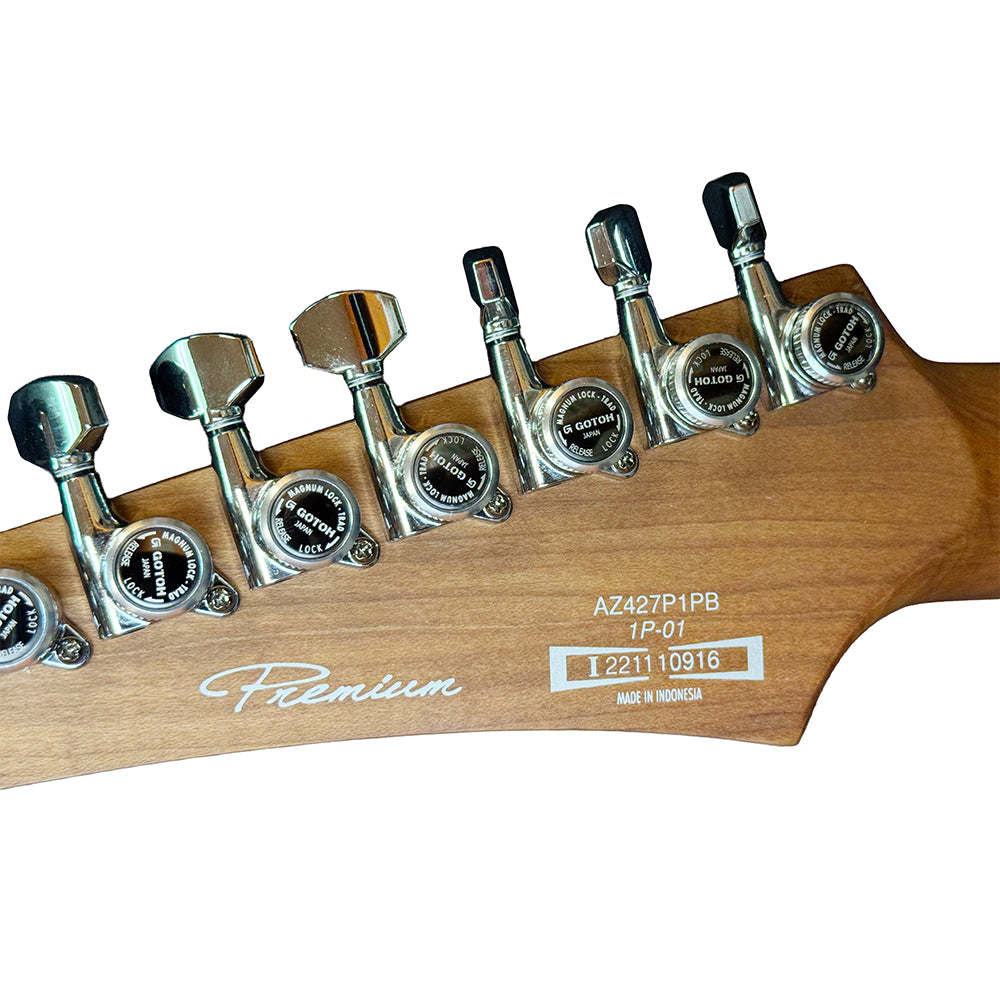 Ibanez Premium AZ427P1PB 7-string Electric Guitar - Charcoal Black Bur