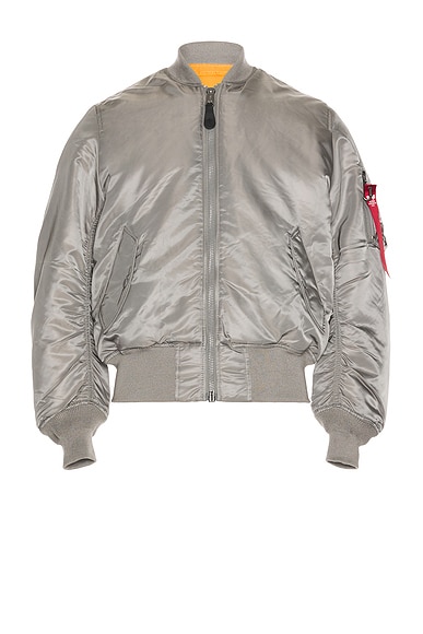 ALPHA INDUSTRIES MA-1 Bomber in Vintage Gray | FWRD