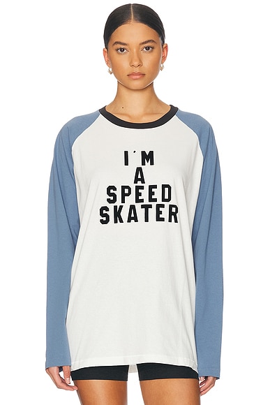 BODE Skater Tee in Blue & Cream | FWRD