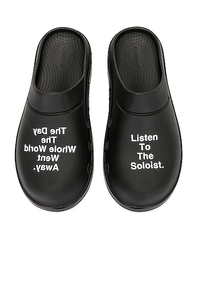 TAKAHIROMIYASHITA The Soloist x OOFOS Clog in Black | FWRD