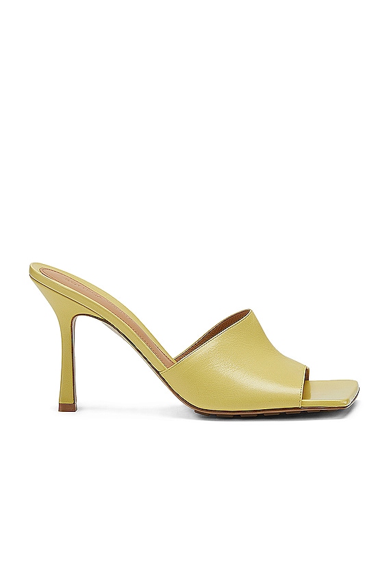 Bottega Veneta Stretch Mule Sandals in Gold | FWRD