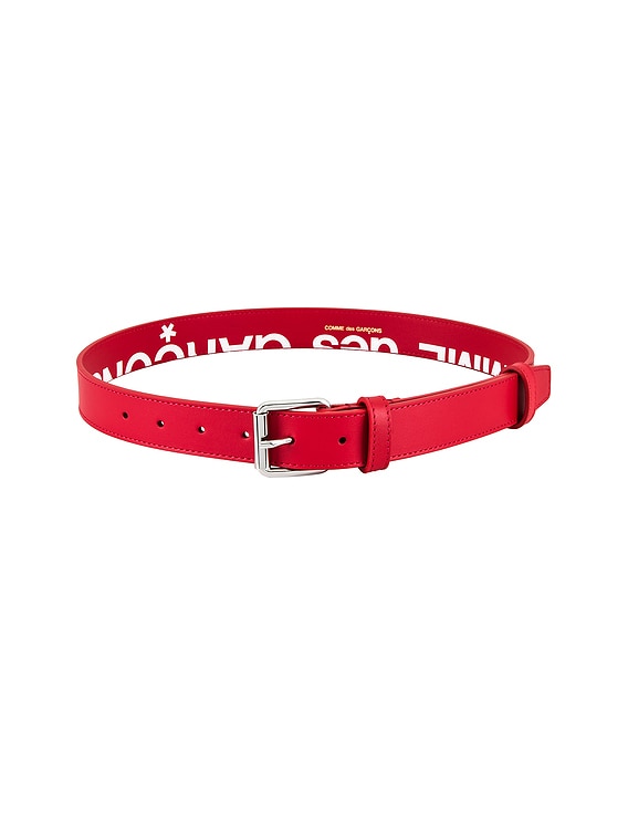 COMME des GARCONS Huge Logo Belt in Red | FWRD