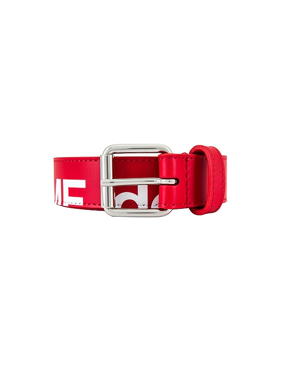 COMME des GARCONS Huge Logo Belt in Red | FWRD