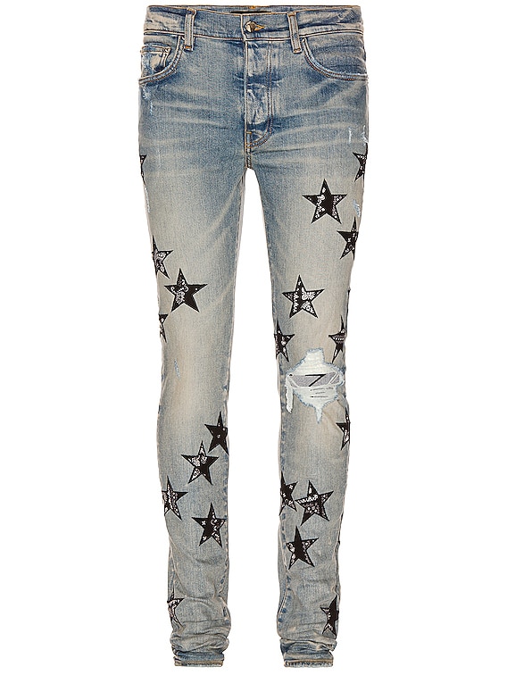 Amiri Bandana Star Jean in Clay Indigo | FWRD