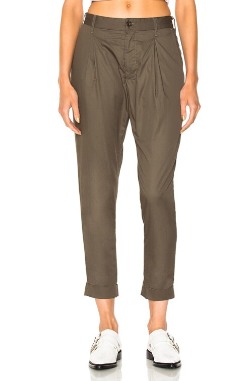 Engineered Garments Willy Post Pants in Olive | FWRD