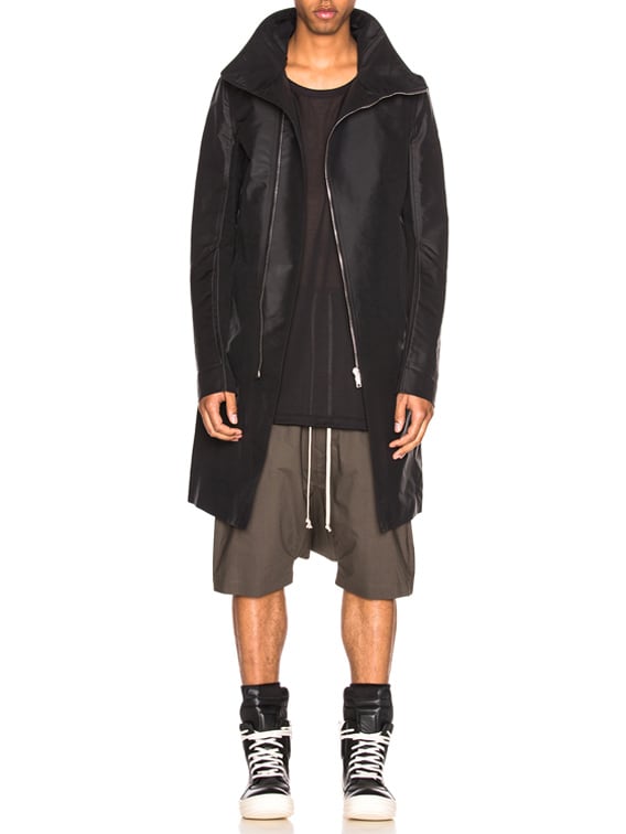 Rick Owens Tubeway Coat in Black | FWRD