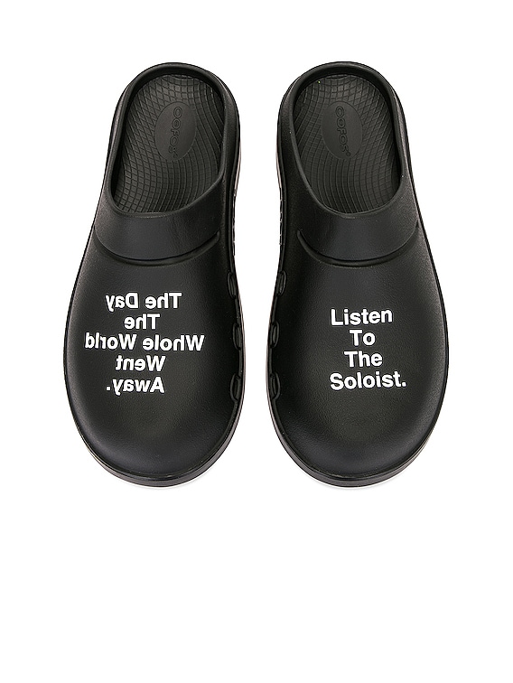 TAKAHIROMIYASHITA The Soloist x OOFOS Clog in Black | FWRD