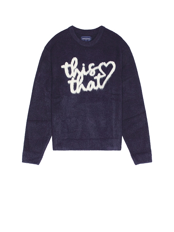 thisisneverthat Heart Logo Knit Sweater in Purple | FWRD