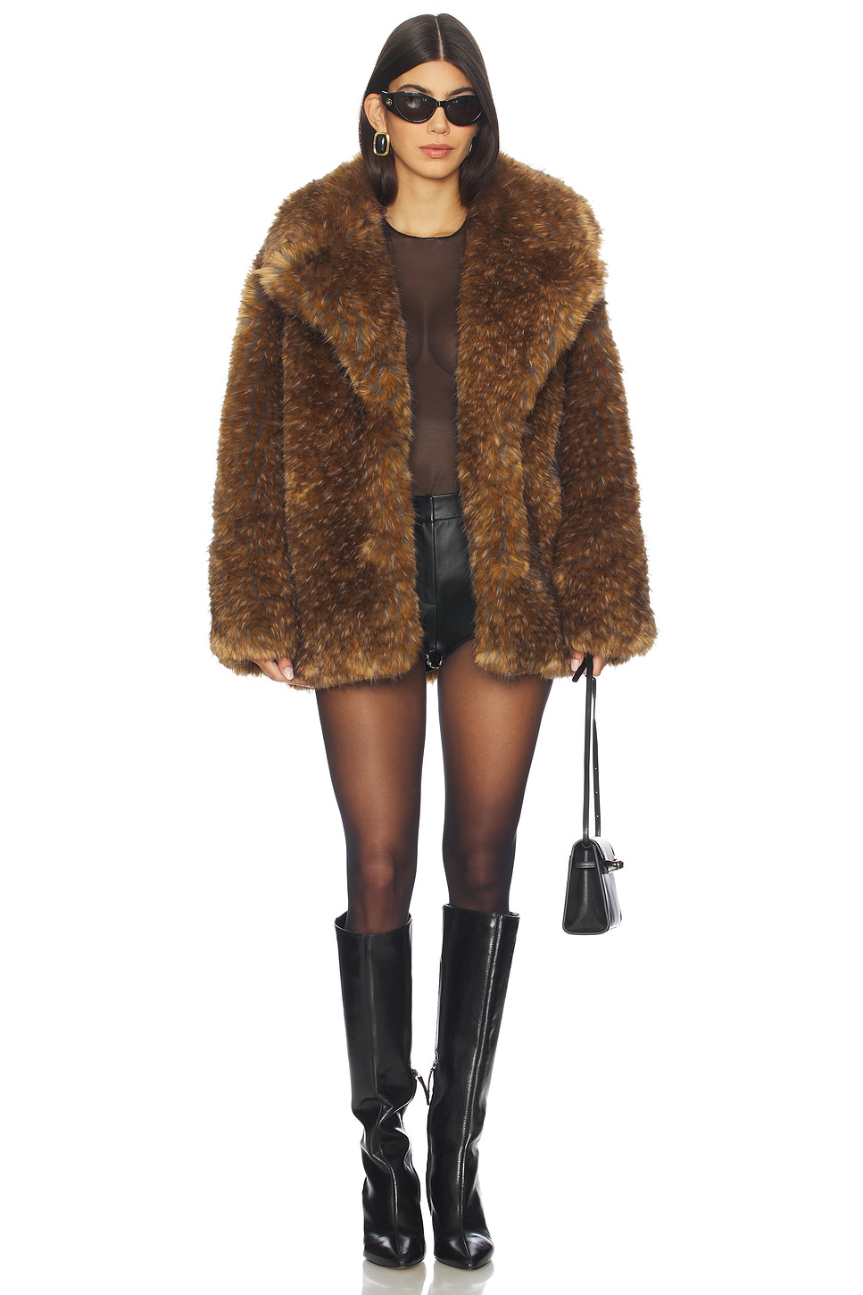 SIMONMILLER Knox Faux Fur Coat in Tawny | REVOLVE