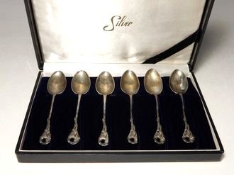 シルバースプーン 6本セット ギフトボックス付き シルバースプーン 6本