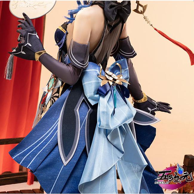 猫屋小舗 原神 コスプレ 甘雨スキン 玄玉瑶芳 海灯祭 衣装 ※ウィッグ