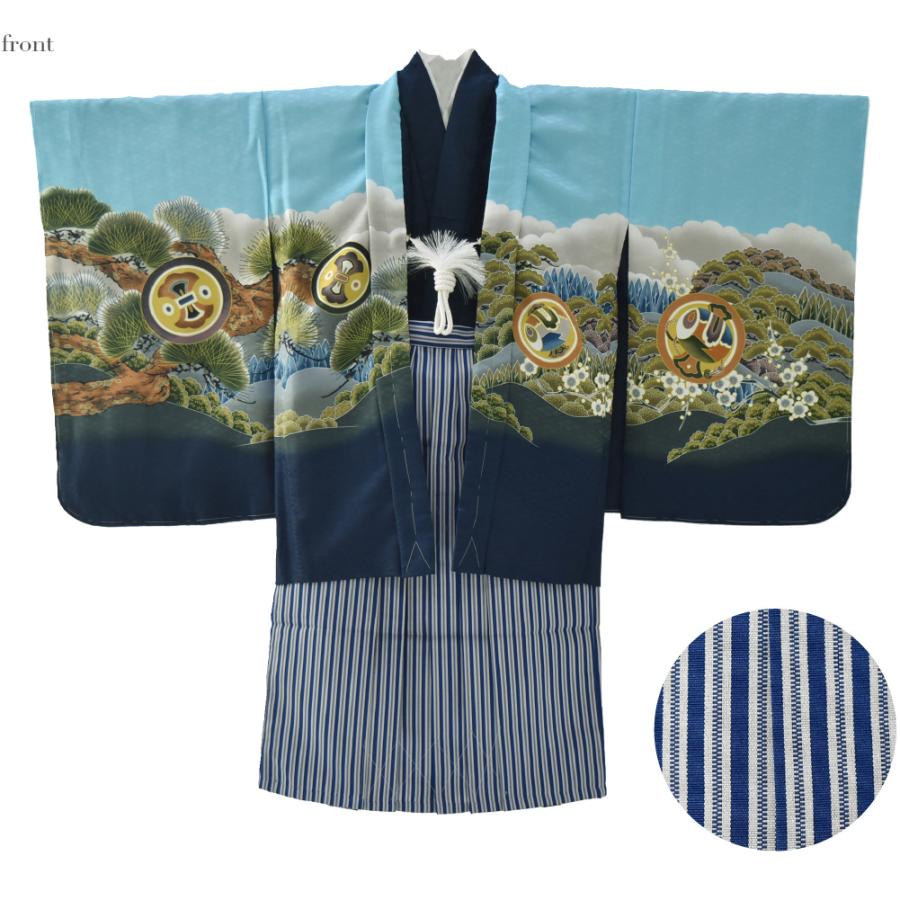 なごみや 七五三 着物 男の子 5歳 袷用 アンサンブル10点セット 鷹に