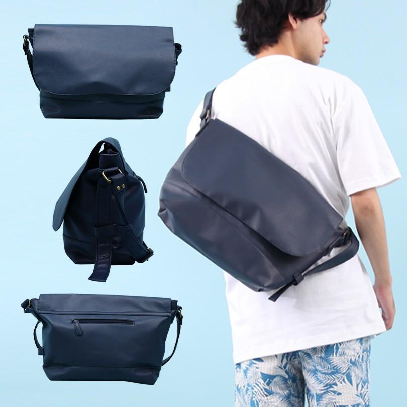 メッセンジャーバッグ メンズ メッセンジャーバック PUレザー : 8