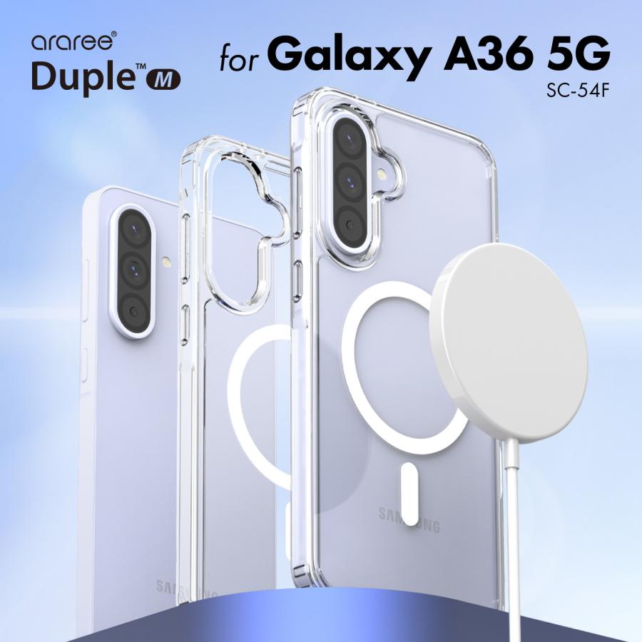 araree Galaxy A36 5G ケース マグネット 付 耐衝撃 クリア
