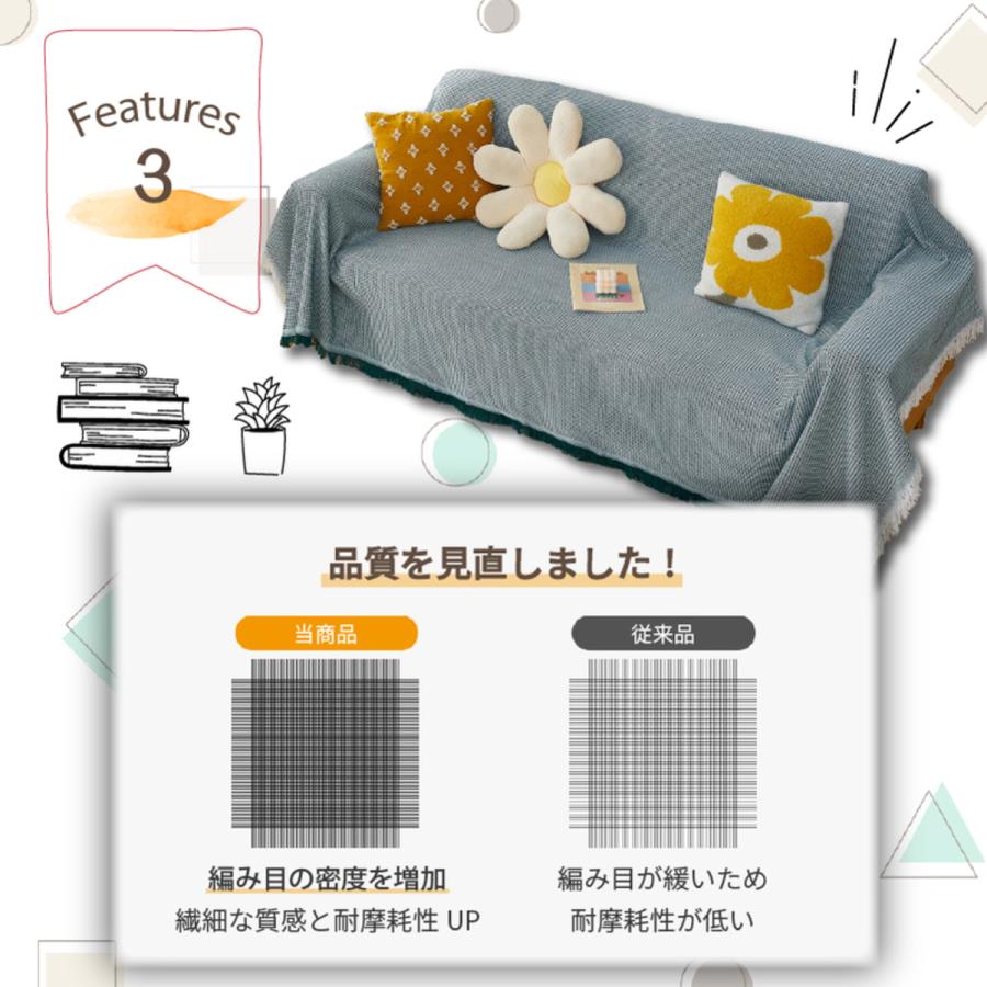 Confis マルチカバー 大判 フリークロス フリンジ付きブランケット
