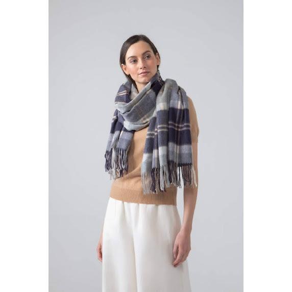 ジョンストンズ カシミア大判ストール シルバーバノックベーン 70cm