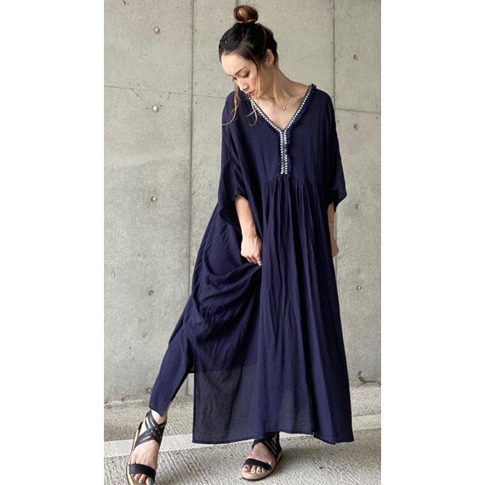 カフタンドレス 2タイプ ゆったり レディースファッション ワンピース