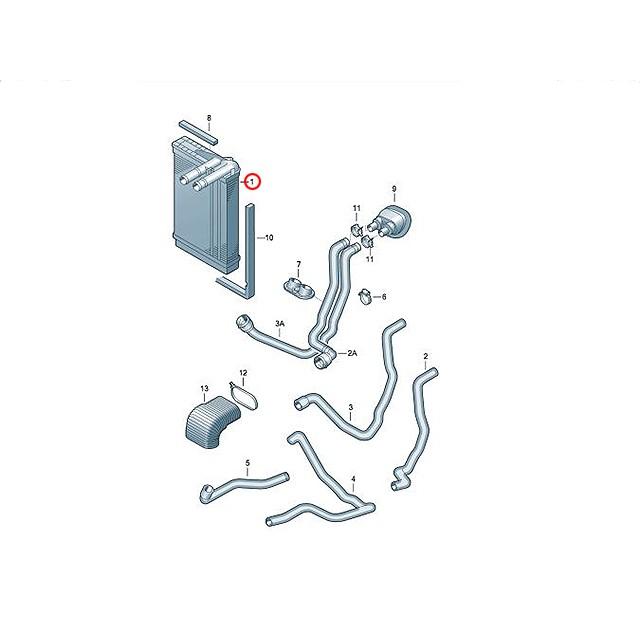 フォルクスワーゲン（Volkswagen） ヒーターコア 熱交換器 アウディ