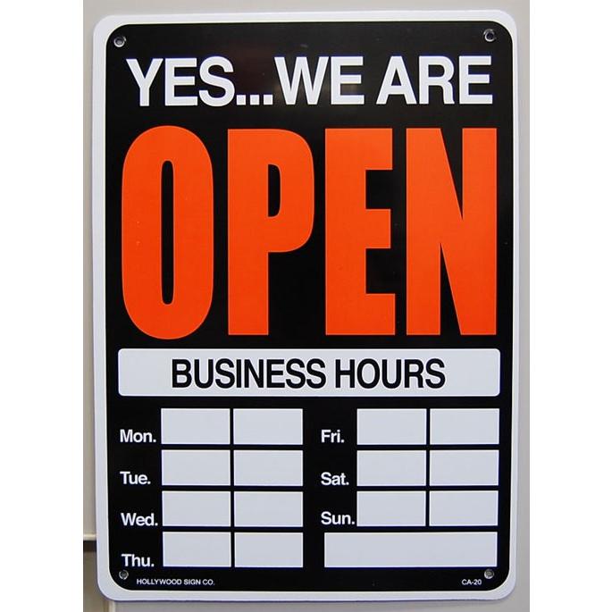 プラスチック看板 OPEN CLOSE オープン クローズ CA-20 両面 サイン