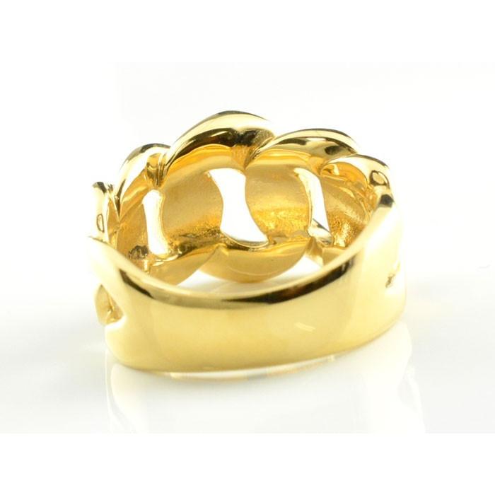 18金 メンズ リング 幅広 喜平リング k18 指輪 キヘイ 18k 地金リング