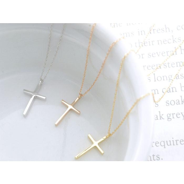 K18 クロス ネックレス レディース 18金 ゴールド 日本製 : シエロ