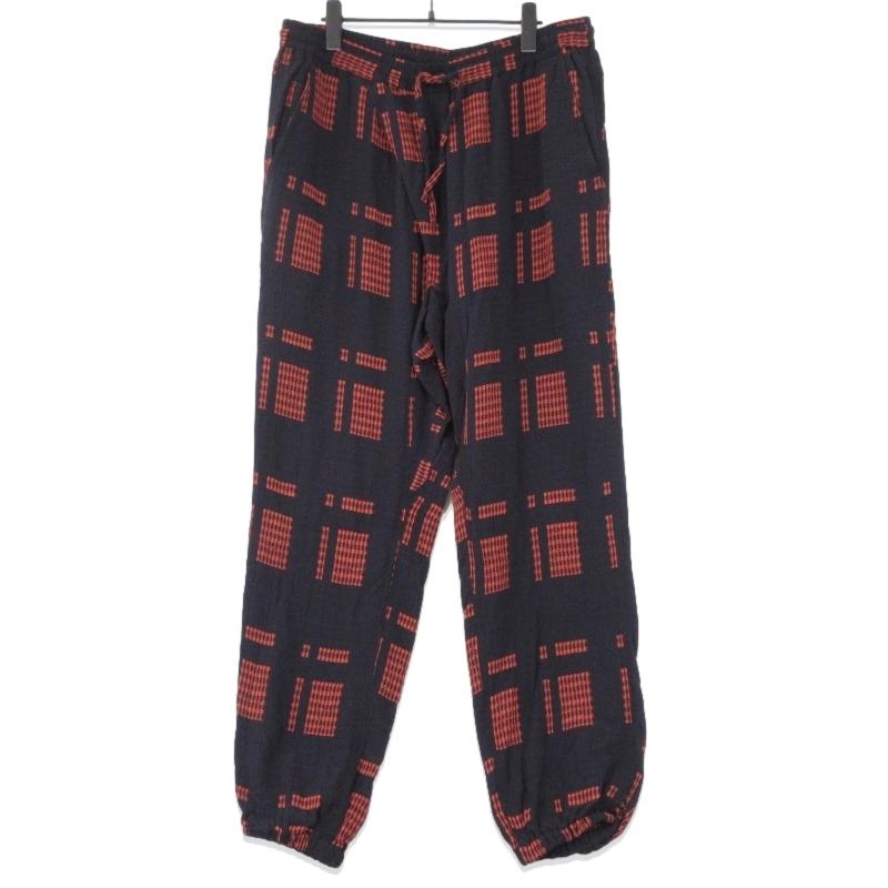 needles ダイヤモンドパターンパンツ ネイビー/レッド