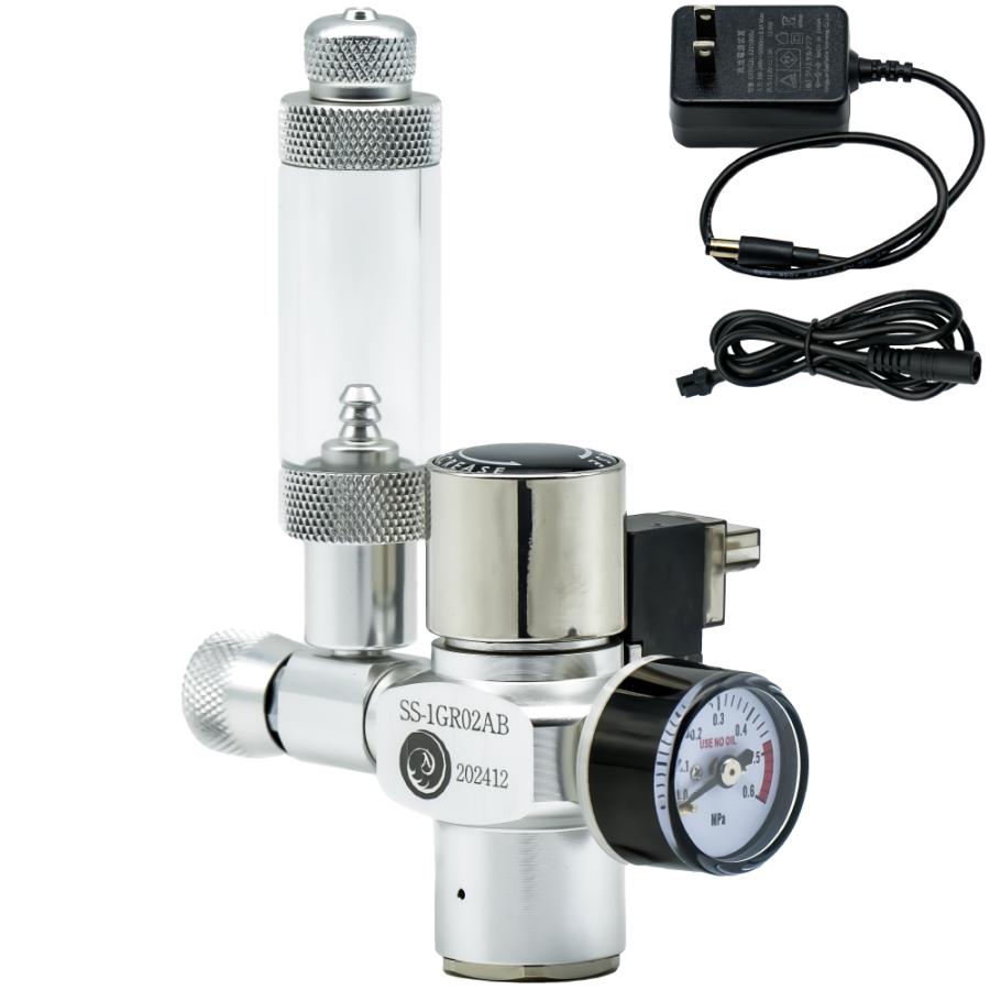 クリスタルアクア CO2レギュレーターSS-1GR02AB：低流量スピコン・電磁