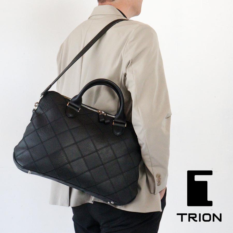 TRION（トライオン） トートバッグ ボストンバッグ 2Way 本革 グラブ
