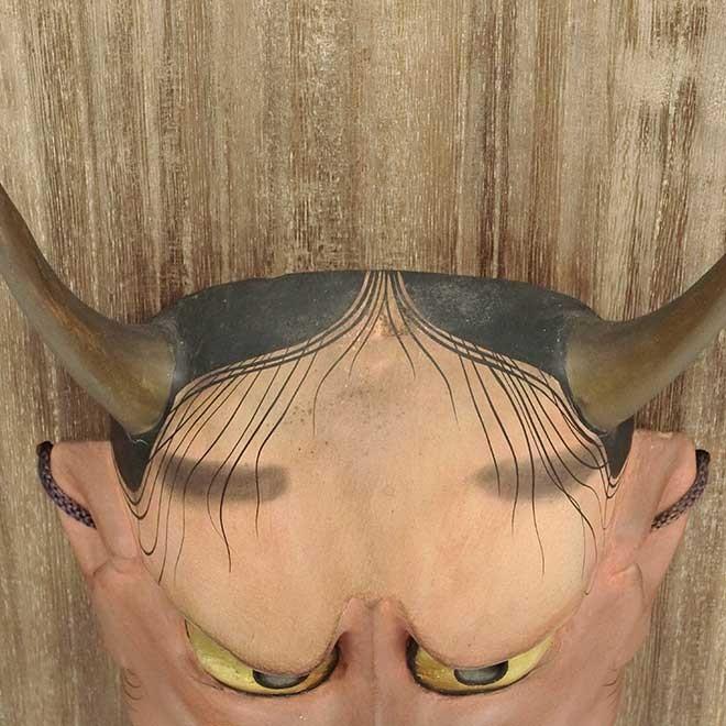 羽生光長 「般若」 能面 木彫 彫刻 狂言 能楽 : アンティーク慈光