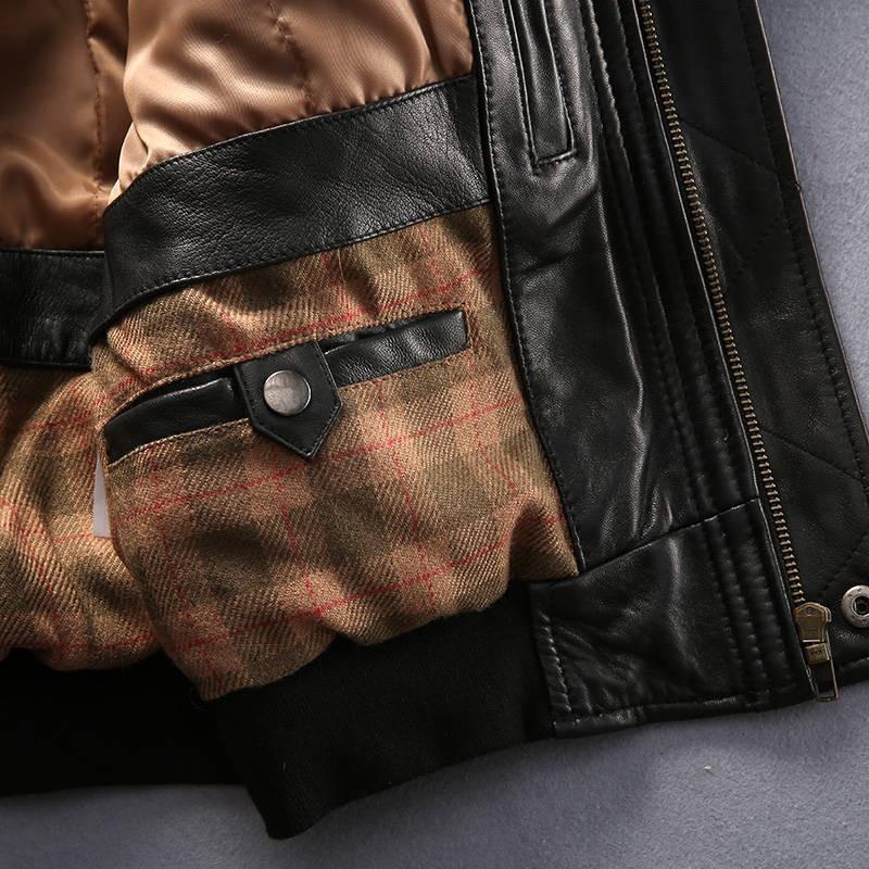 レザージャケット フライトジャケット メンズ 羊革ジャケット シープ