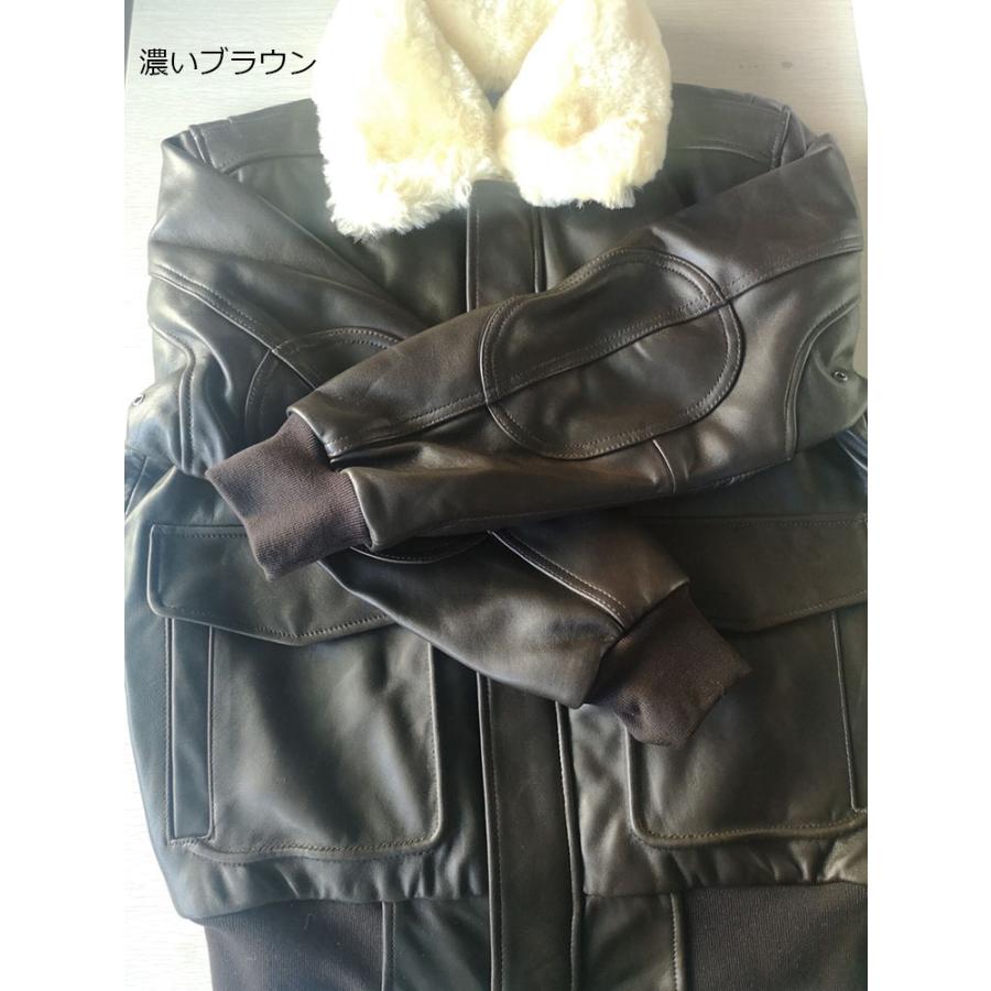 レザージャケット フライトジャケット メンズ 羊革ジャケット シープ