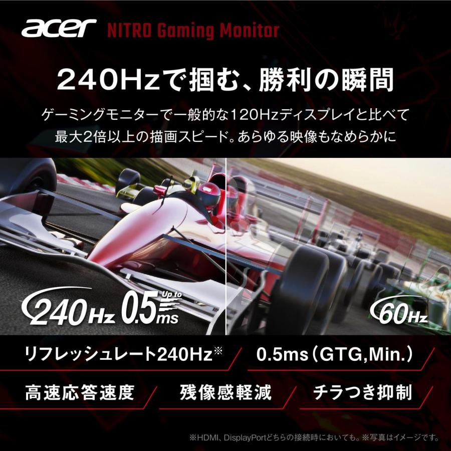 acer（エイサー） ゲーミングモニター Nitro 23.8インチIPS 240Hzフル