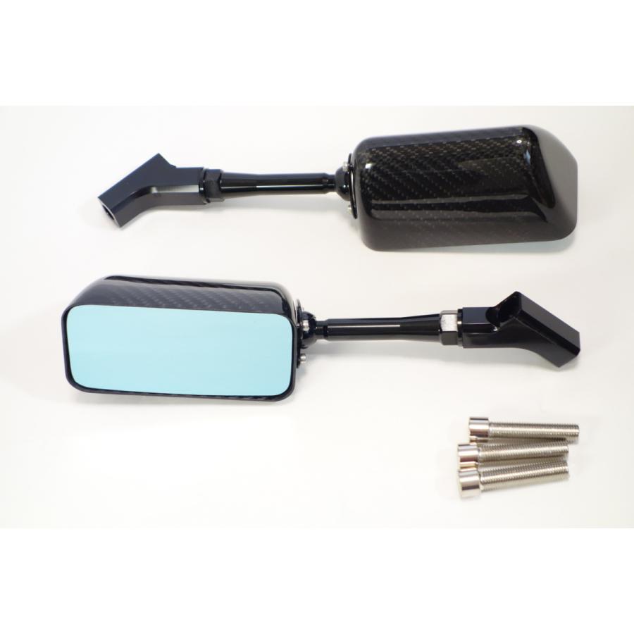 SIMOTA正規品】カーボンバックミラー 【100mm・ブルーレンズ】 正ネジ