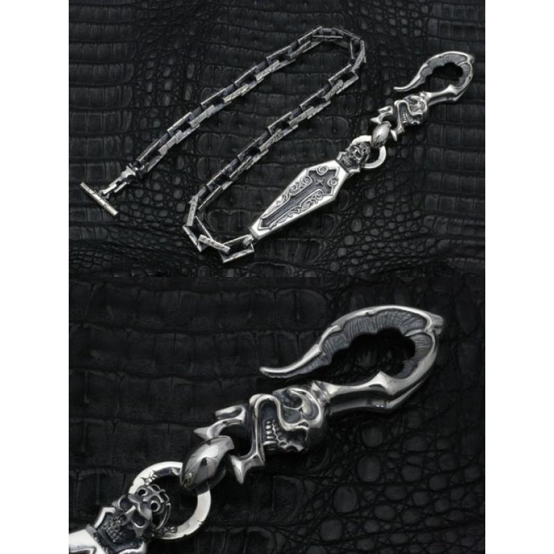 FAL ウォレットチェーン メンズ ブランド シルバー グレイブオブ