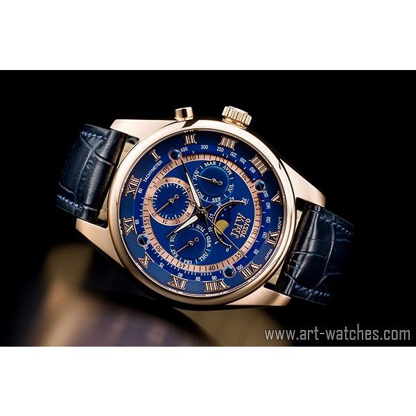 JMW TOKYO 腕時計 シチズン製ムーブメント 上級 ムーンフェイズ ブルー