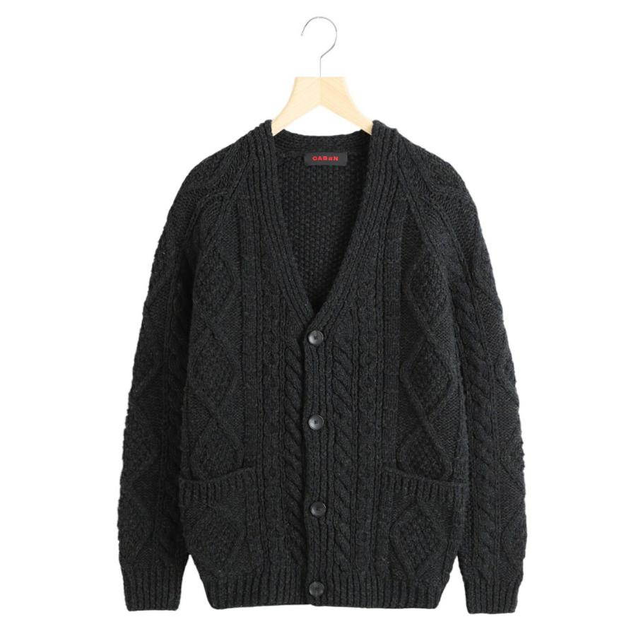 CABaN（キャバン） ： ウールハンドニット ケーブルカーディガン / 全2