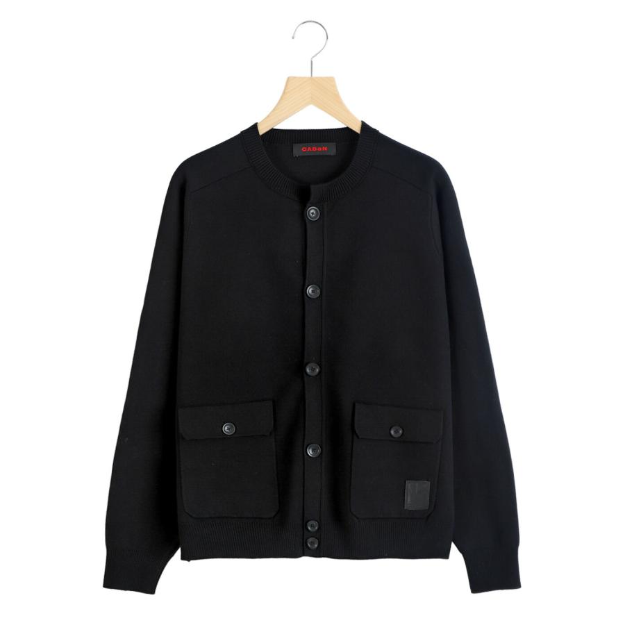CABaN（キャバン） ： コットンカシミヤ フラップポケットニット