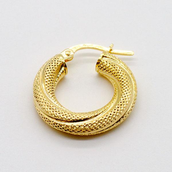 UNOAERRE（ウノアエレ） UNOAERRE K18YGイエローゴールド フープピアス