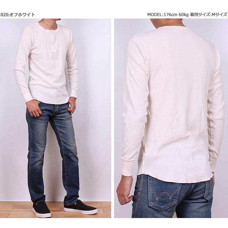 Hanes（ヘインズ） サーマル ヘンリーネック ロングスリーブ Tシャツ