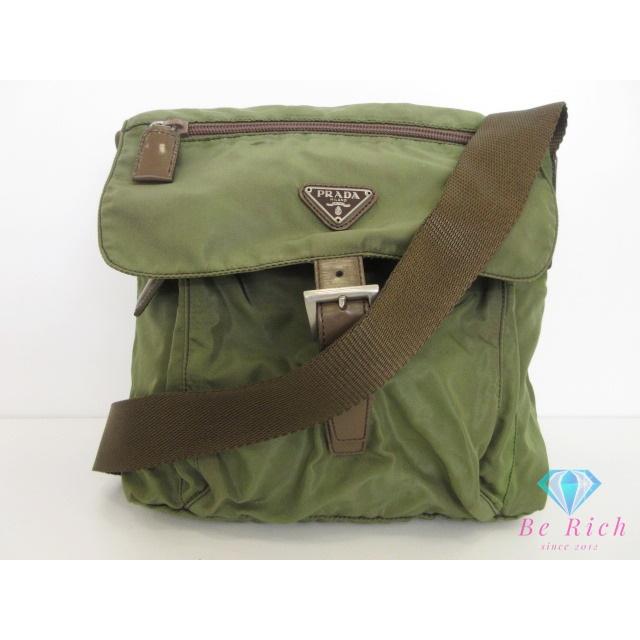 PRADA（プラダ） ショルダーバッグ カーキ グリーン 緑 ナイロン