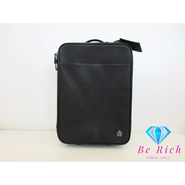 dunhill（ダンヒル） キャリーケース スーツケース 黒 レザー ロゴ