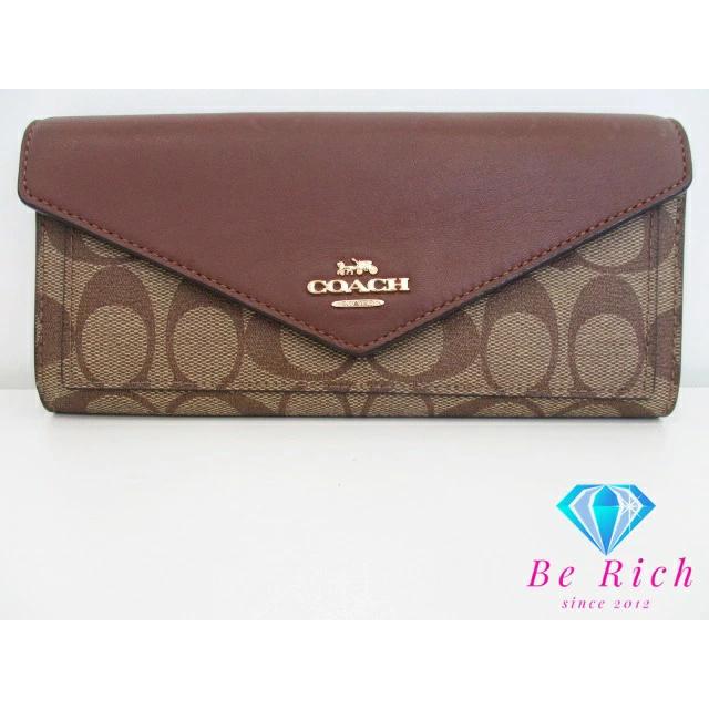 COACH（コーチ） 二つ折り財布 長財布 シグネチャー エンベロープ 3034