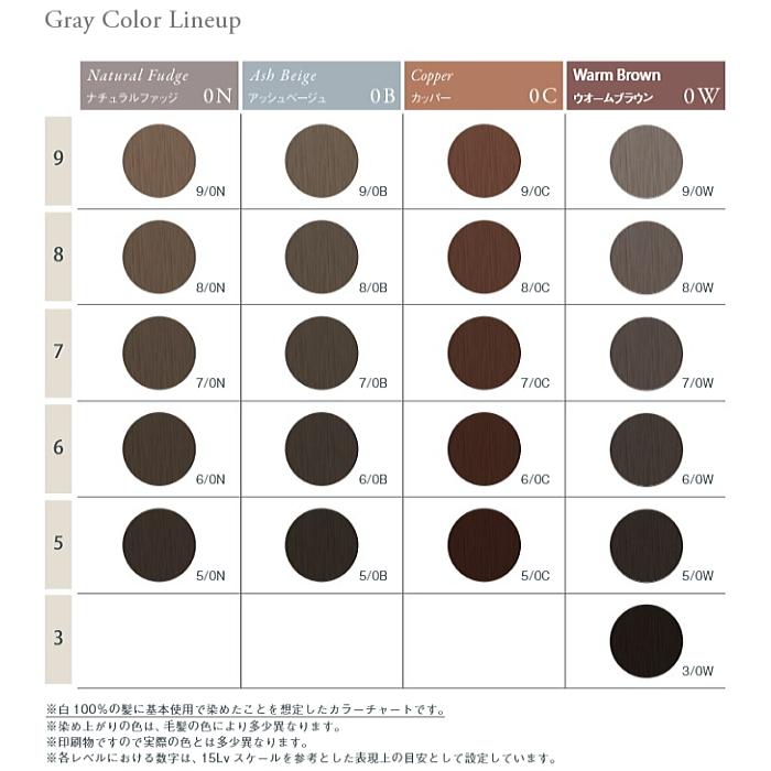 HUE ナンバースリー ヒュウ グレイ カラー 6/0B 80g アッシュベージュ
